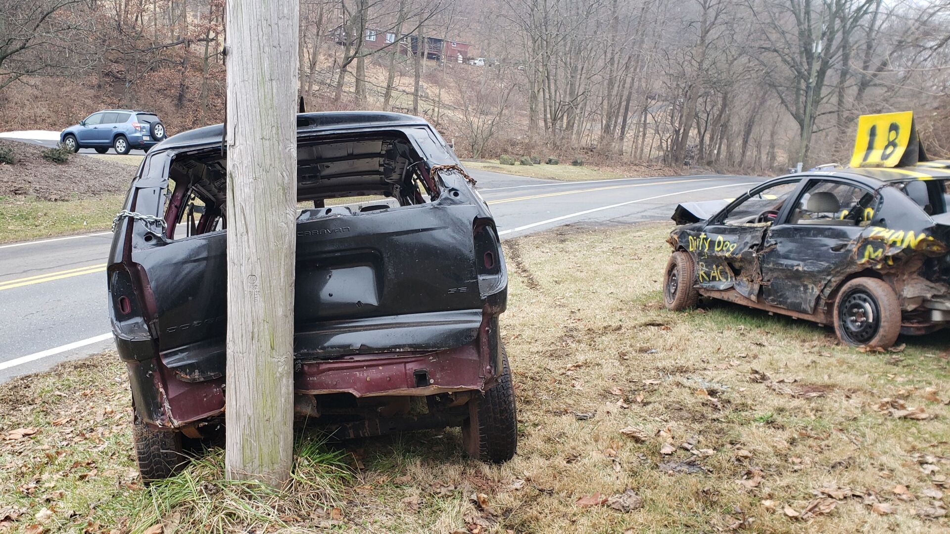 Crash scene in Cumru Township